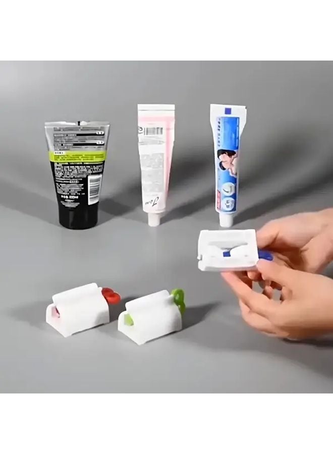 Blue Manual Lever Toothpaste Dispenser Hands Free Hygienic Squeezer Holder - Image 2